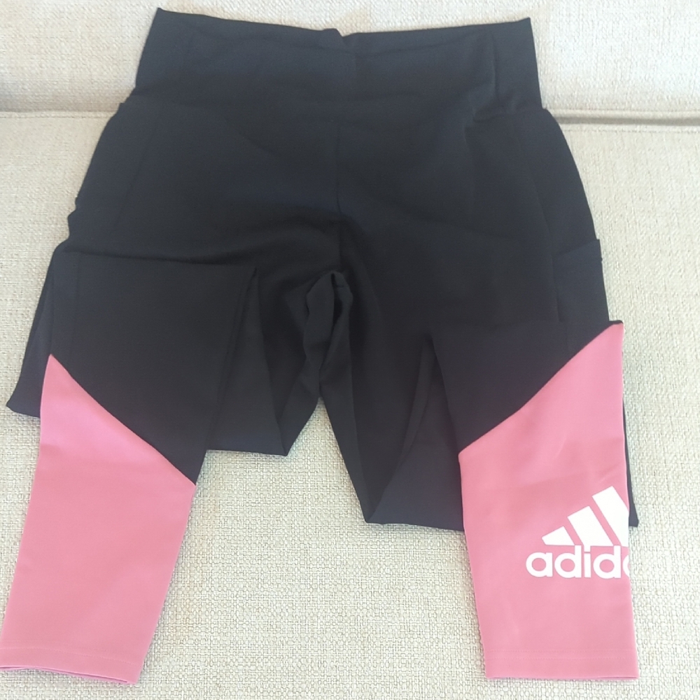 Adidas Women's Leggings in Black and Pink